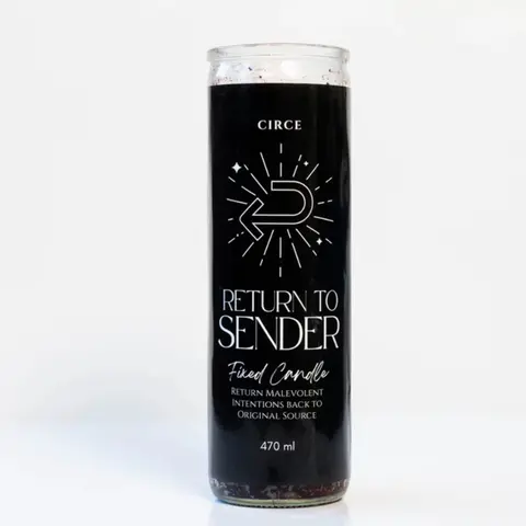 Circe Boutique Return to Sender Fixed Candle | 7-Day Protection Ritual Candle for Spiritual Cleansing & Energy Clearing | Handcrafted with Herbs & Oils | Reversal Spell Vigil Candle for Home Blessing