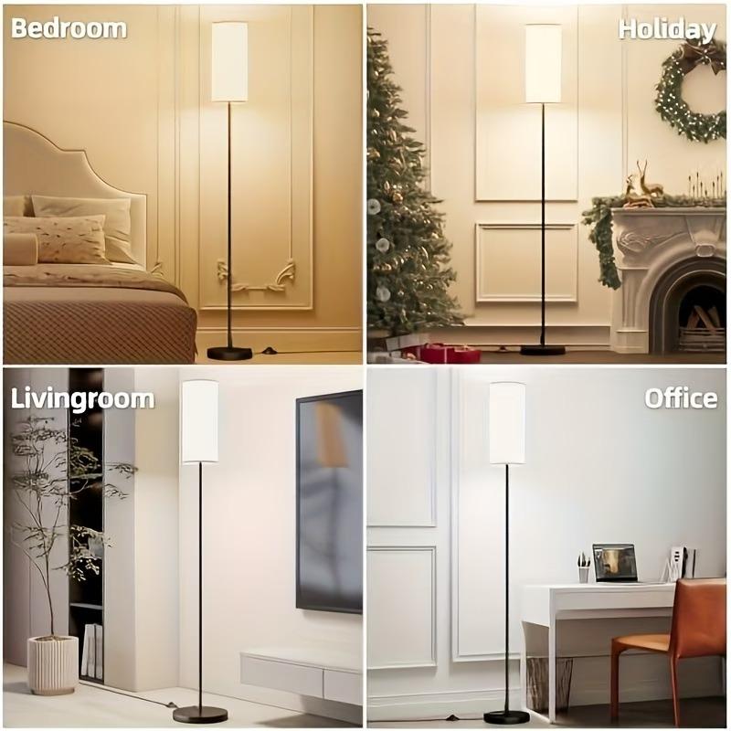 64.4" Dimmable Floor Lamp with Remote, Modern Standing Light for Living Room or Bedroom, 12W LED Bulb Included