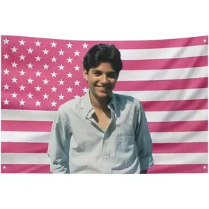 Tapestry America Funny Ralph Pink Flag  Feet Wall Hanging Poster Holiday Gift Wall Macchio Decor Bedroom Living Room Dorm Concert Cotton Decorative