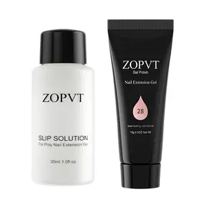 Zopvt Poly Extension Gel for Nails, Natural Builder Nail Gel & Polyester Liquid, 30ML Nail Extension Gel, Professional Use, Acrylic Gel System