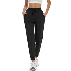 Women's High-Waisted Athletic Joggers – Casual Golf & Travel Pants with Drawstring, Breathable Workout Sweatpants for Running, Gym, Yoga – Comfortable Lounge Pants with Pockets