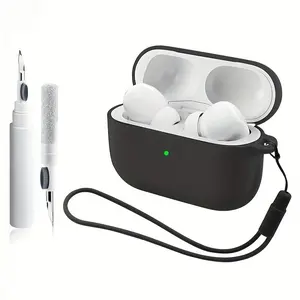 AirPods Pro 3rd Generation Case with Cleaner Kit, Soft Silicone Protective Case, Lanyard Included, for Women and Men, Protection