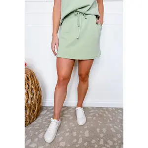 Sporty Spice Scuba Luxe Skort - Pistachio