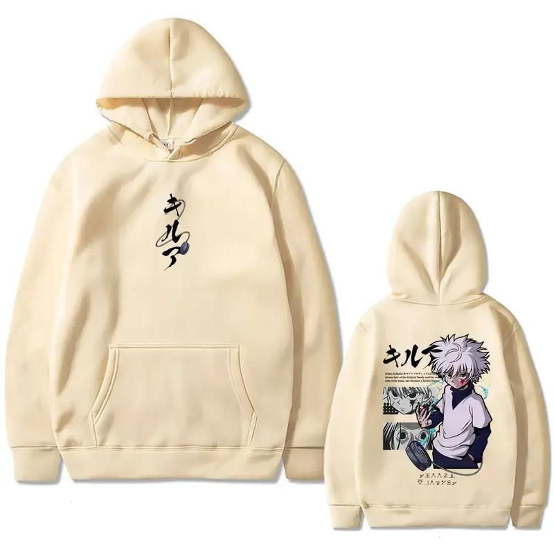 Anime Hunter X Hunter Hoodie Killua Zoldyck Graphic Print Pullover Hoodies Men Women Casual Vintage Hooded Sweatshirt