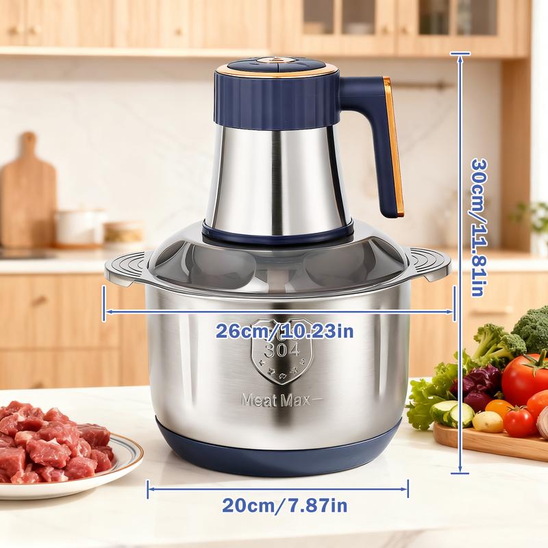 Meat Max Electric Chopper, 4L Mixing Bowl, 5 Speed Settings, 500W Meat Grinder for Meat, Fruits, Vegetables & Baby Food