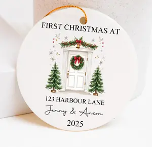 Personalised New Home Bauble,New Home Christmas Ornament 2025,First Christmas in Our New Home Ornament, Happy New Home Gift,New Home Decor