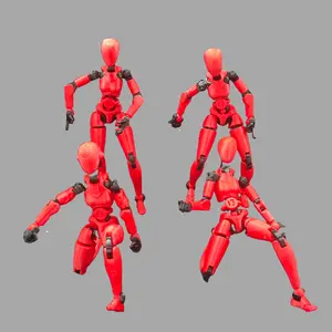 3D printed movable action figure with multiple joints, super-articulated model, trendy creative collectible figurine, desktop decoration