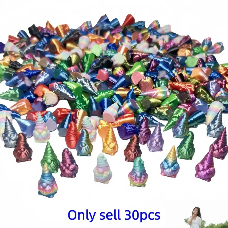 30pcs Mini Dwarf Figurines Set, Resin Print, Retro Fantasy Theme, Multi-Functional Room Decor, Christmas Socks, Piñata, Birthday Gift, Lawn Art, Resin Ornament, Decoration