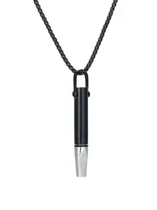 Stainless Steel Detachable Anxiety Relief Necklace, Fashion Necklace, Includes Replacement Core, Stress Relief Jewelry Gift for Men & Women, Minimalist Chain Necklace, Modern Versatile Accessories, Minimalist Necklaces, Hypoallergenic Stainless Steel