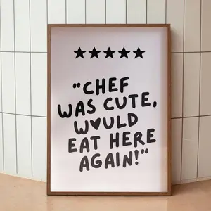 Kitchen Quote Canvas Art – A Single Modern Simple Poster Featuring Culinary-Themed Typography, Designed as a Frameless Wall Decor for Restaurants, Living Rooms, Bedrooms, or Study Rooms.