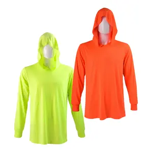 2 Pack Men's Hoodie Shirts with Ridded Cuff Cotton Long Sleeve Crew Neck Active Hooded T-Shirts Sweatshirts Tee S-3XL Workout Hiking Fishing Outdoor
