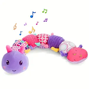 Infant Baby Musical Rattle Maracas Sensory Stuffed Animal Toy, Soft Plush Interactive Design for Tummy Time & Sensory Development, Ideal Gift for Babies