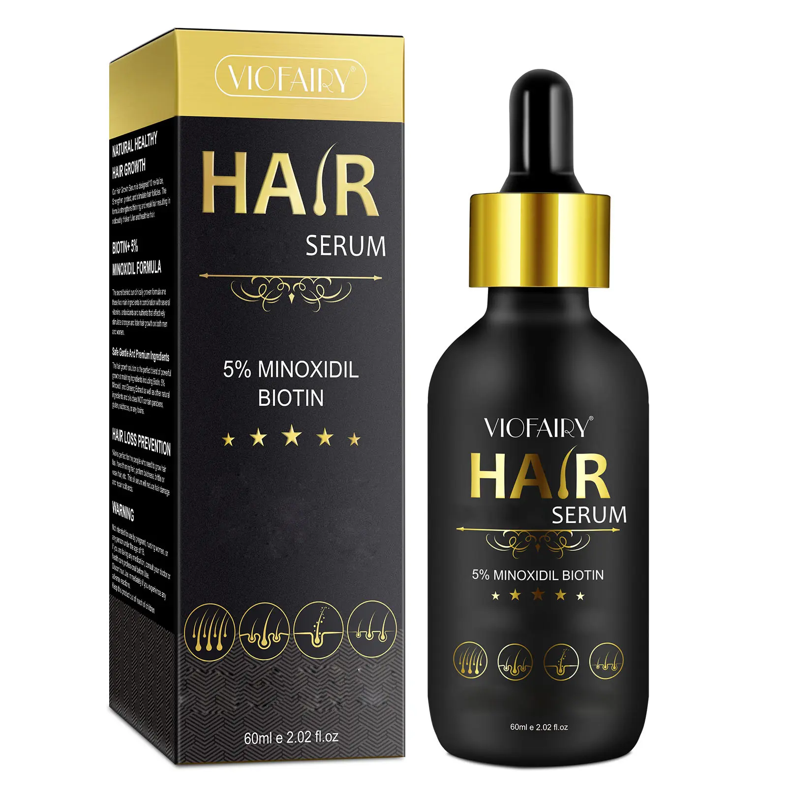 VIOFAIRY Μinoxidil Hair Serum for Men and Women(60ml) Haircare Biotin