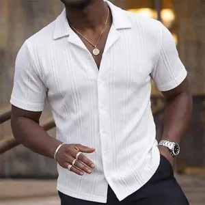 Men’s summer Cuban collar short-sleeve shirt — premium feel, loose casual retro style, lightweight and comfortable
