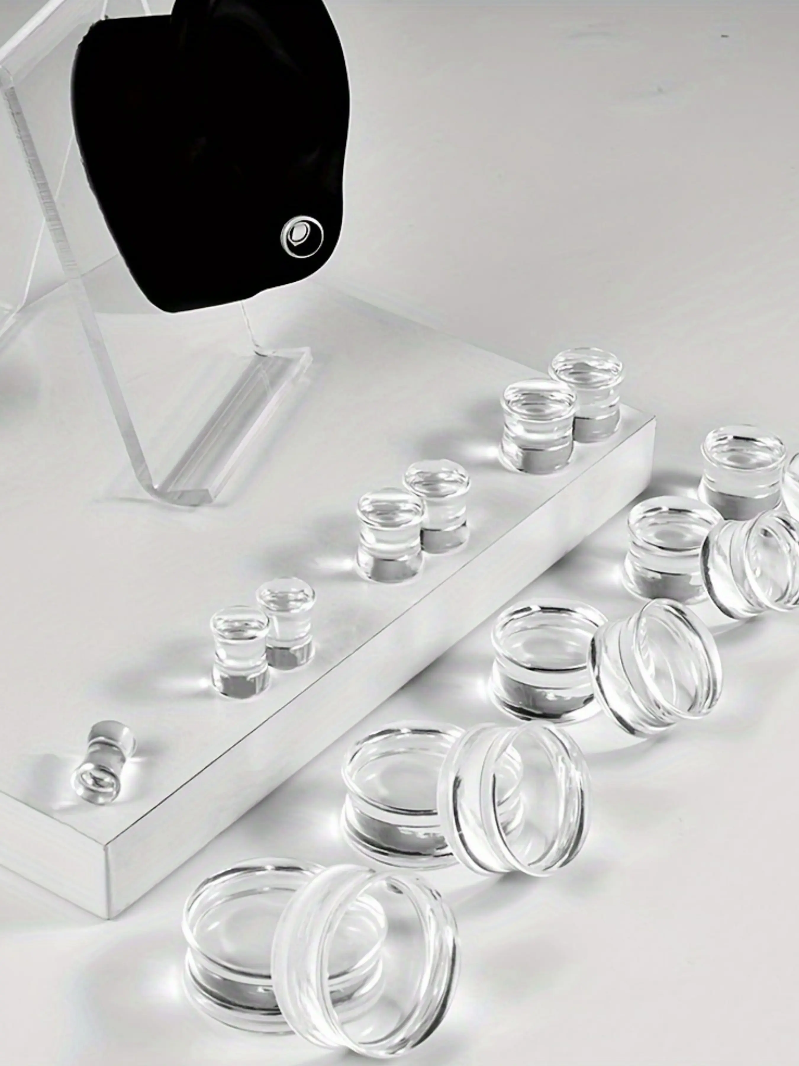 Acrylic Transparent Solid Ear Plug Gauge, Ear Gauges, Ear Gauge Tunnels, Clear Ear Tunnel Expander Stretcher, Body Piercing Jewelry, 4-20mm Size Available