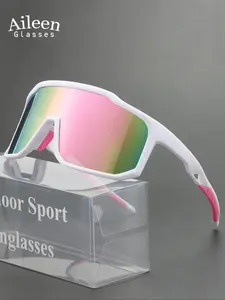 Unisex Fashionable Tinted Lens Sunglasses, Trendy Casual Active Cycling Sunglasses for Everyday Use, Fashion Accessories for Outdoor Activities