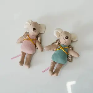 Danish fabric mouse doll cute angel wing mouse doll zodiac gift rag doll knick-knack