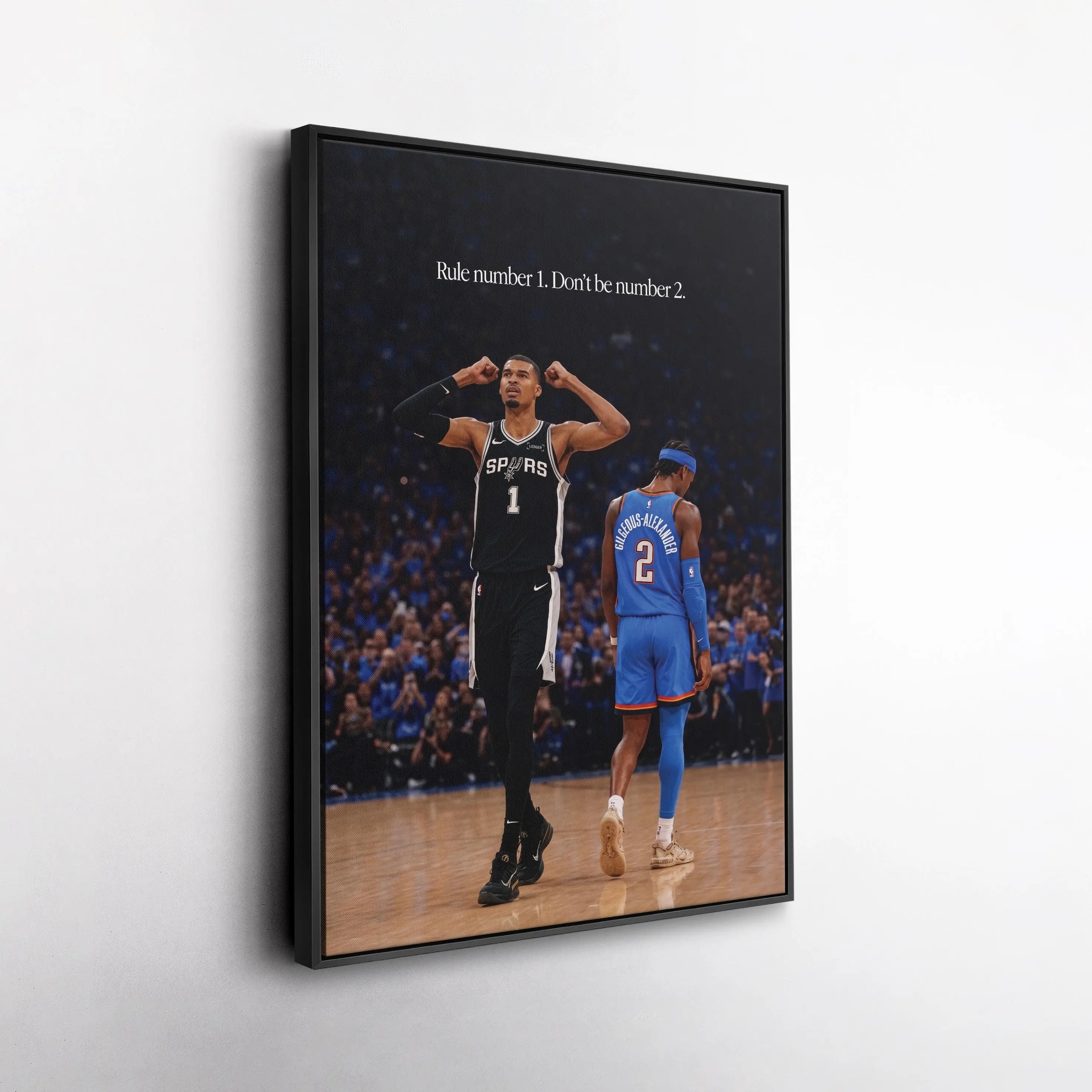 Victor Wembanyama San Antonio Spurs Motivational Wall Art, NBA Basketball Artwork Print, Sports Fan Decor Gift