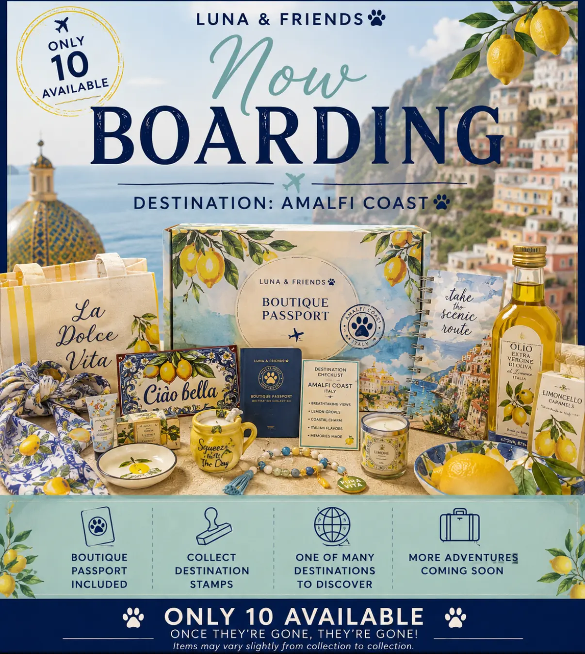 Destination Collection-2nd Stop-Amalfi Coast Curated Gift Box | Boutique Travel Collection
