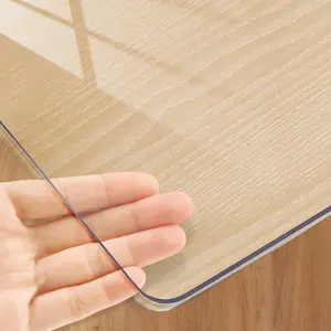 1.5mm 18 x 36 Inch Clear PVC Table Cover Protector, Table Cover, Desk Protector, Table Pads Protector for Writing Desk, Office&Dining Room