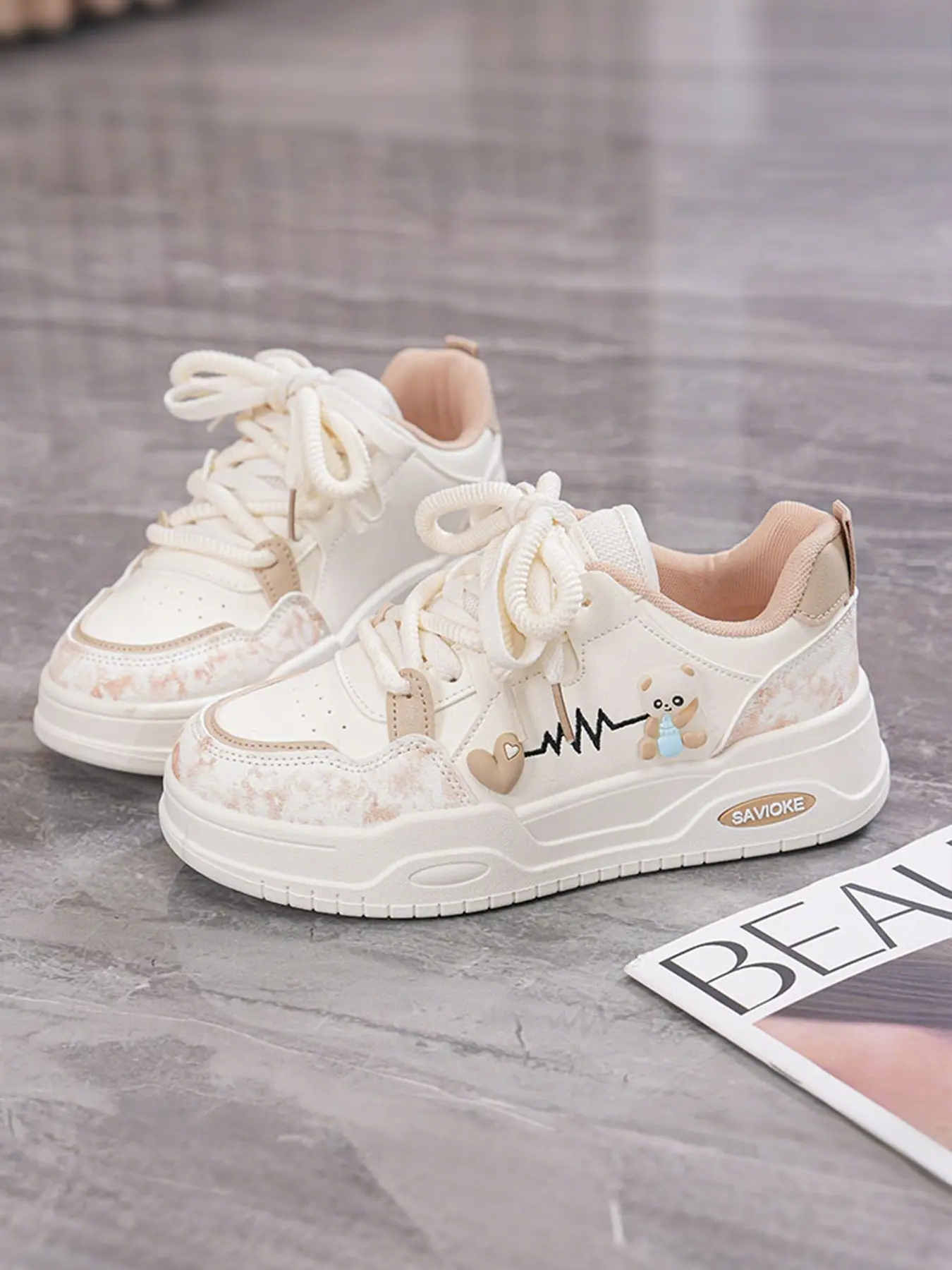Women's Fleece Lined Comfortable Sport Shoes, Korean Fashion Student Sneakers, Trendy Versatile Casual Shoes for All Seasons