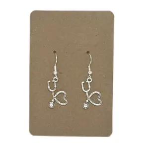 Hearty Stethoscope Medical Earrings