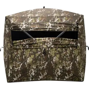 Barronett Blinds Wide Side 95, Portable Hunting Blind, Side-by-Side Hub Blind, Huge Interior, Panoramic Shooting Window, 2-Person, Crater™ Harvest, 75” x 79” x 95”, WS95CH