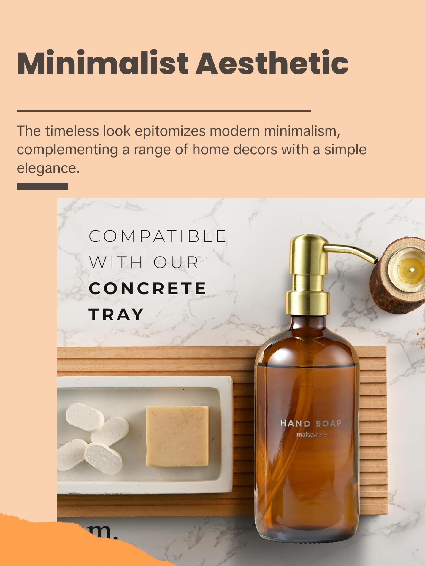 MaisoNovo Soap Dispensers 2-Piece Set | Soap and Lotion Dispenser Set | Hand Soap Dispenser | 16.9oz Black Bottles with Black Pumps Set of 2