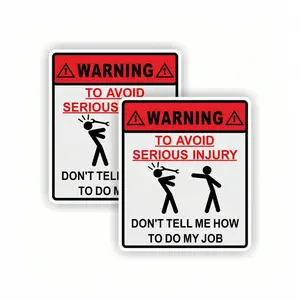 5 pieces of professional car stickers - Waterproof vinyl stickers suitable for cars, trucks, windows, walls, etc. - Display your expertise, warning stickers