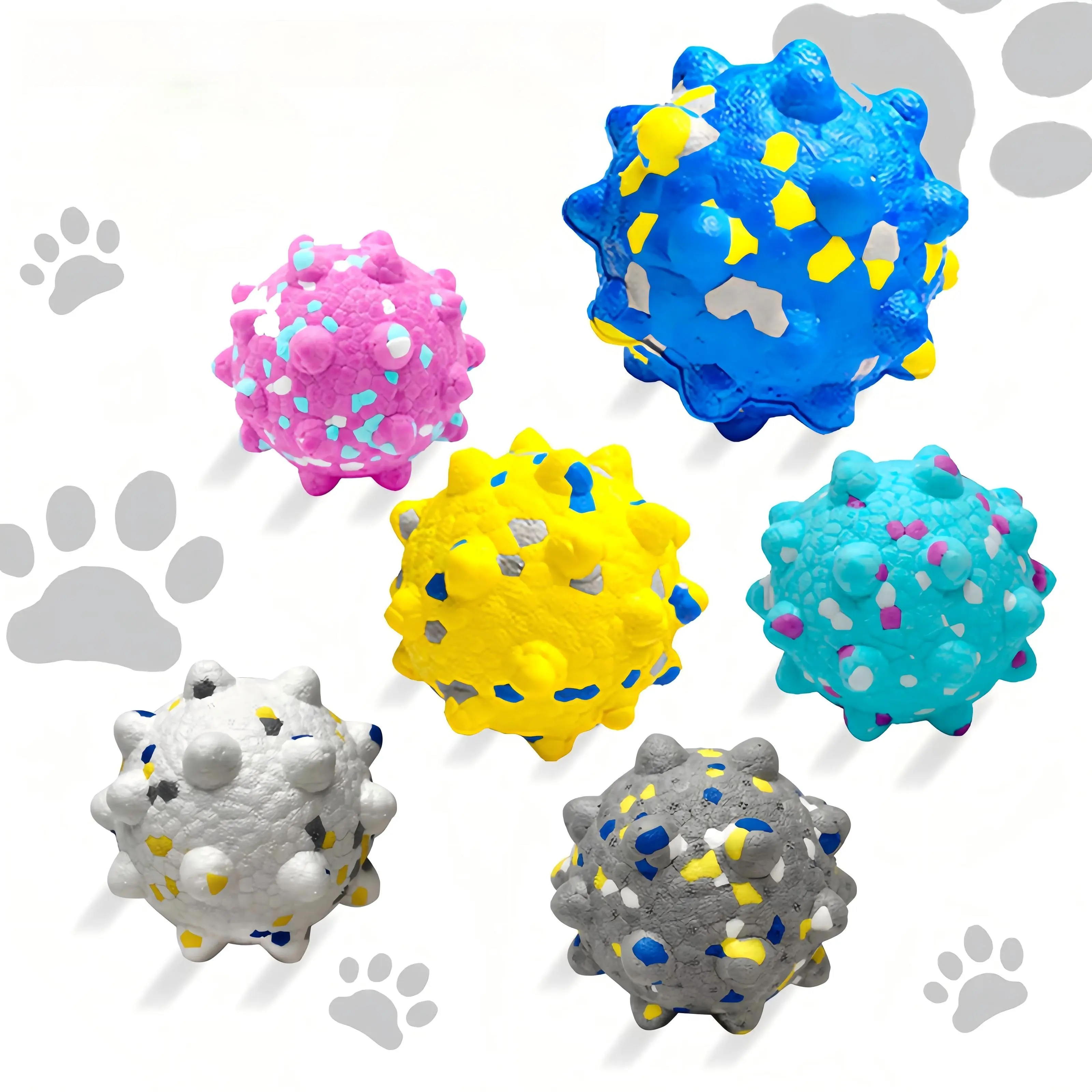 3PCS Indestructible ETPU Dog Ball Toys - Cool Dog Stuff, Dogaccessories & Tough Dog Toys for Aggressive Chewers, Heavy Duty Chew Toy for Pitbull & German Shepherd, Teeth Cleaning & High Bounce Interactive Play, All Seasons