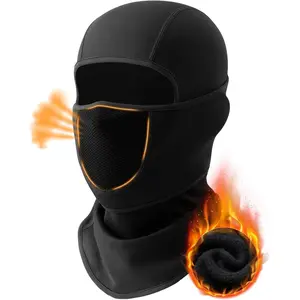 Unisex Thermal Windproof Fleece Balaclava Face Mask, Movable Design Adult Winter Face Covering for Cold Weather Skiing, Motorcycle Use, Thermal Ski Mask, Windproof Face Mask