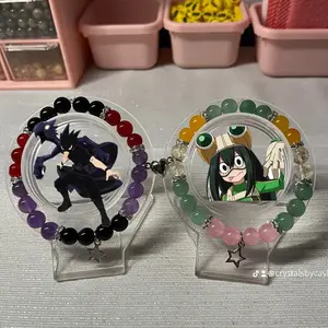 MHA Tsuyu Asui x Tokoyami matching bracelets
