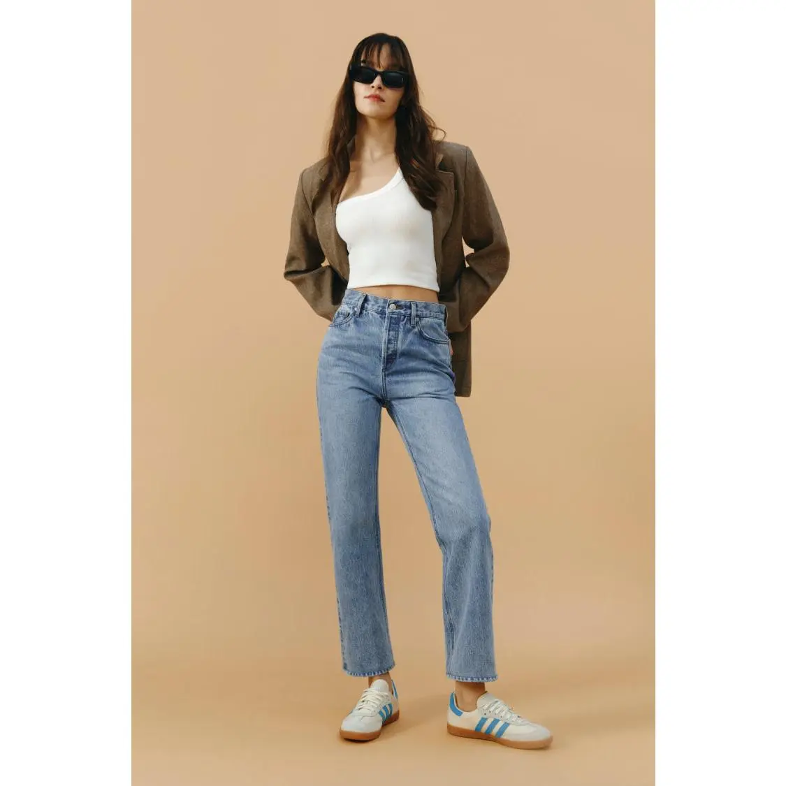 Manhattan High Rise Straight Ankle Jeans HJ160