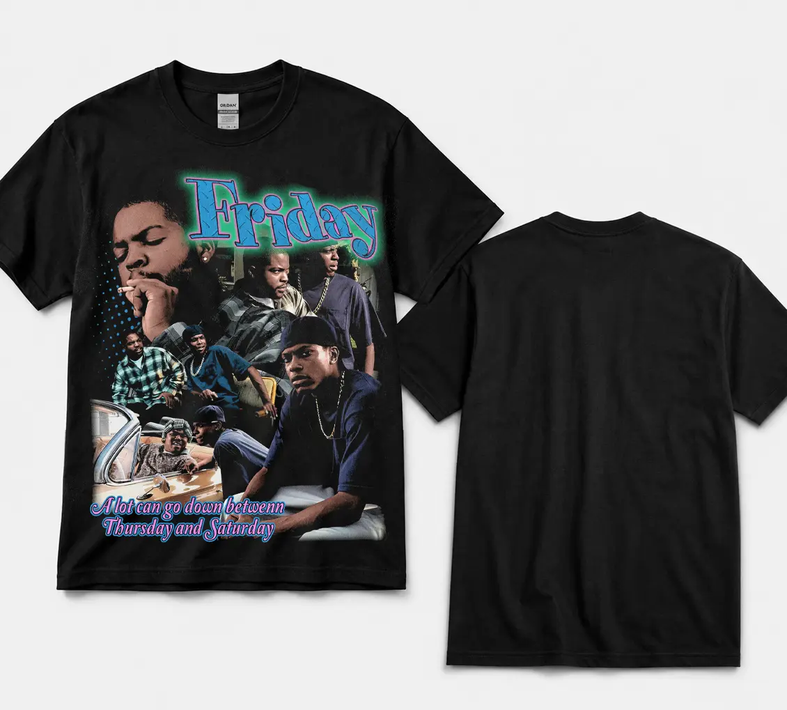 Friday "A Lot Can Go Down" Graphic T-Shirt, Vintage Movie Streetwear Tee, Retro Hip Hop Graphic Shirt, 90s Culture Tee, Gildan 5000