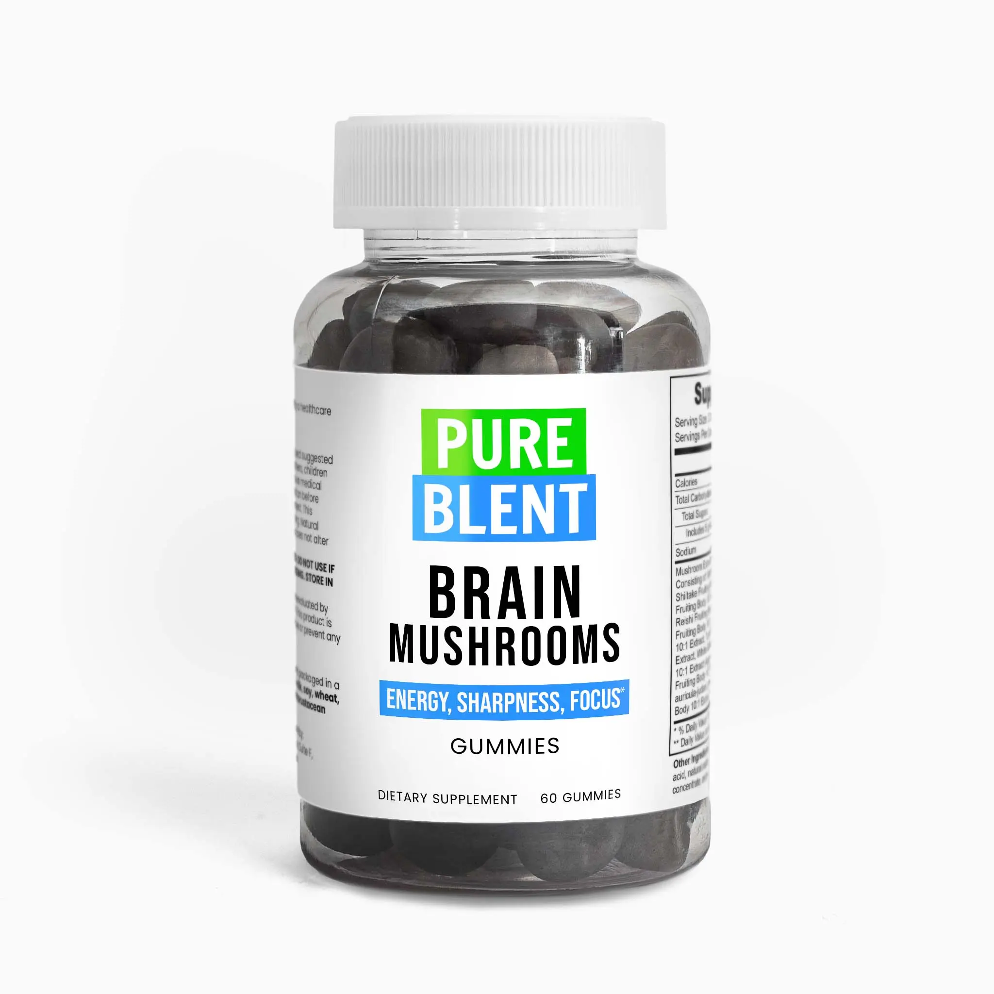 Brain Mushroom Gummies, Enhance Focus and Energy Naturally - Pure Blent