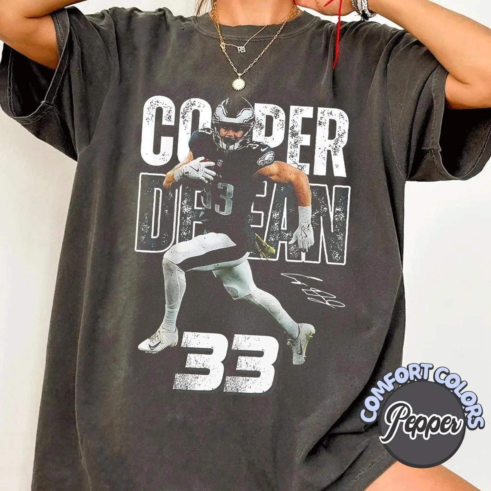 Vintage Cooper Dejean Eagles Comfort Colors Shirt, Football Cooper Dejean 33 Sweatshirt, Sports Fan Apparel, Philadelphia Football Fan Gift