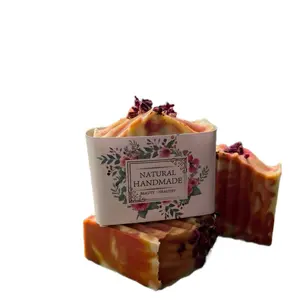 Natural Soap - Home Made Soap with Rose Fragrance, Orange and Coconut Notes, Ideal for Daily Cleansing Routine
