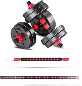 Adjustable Dumbbells Set of 2 – Converts to Barbell for Home Gym
