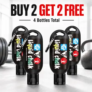 Liquid Chalk, 4 Pack Mess-Free Gym Chalk, Quick Drying Grip Chalk for Weightlifting, Rock Climbing, Gymnastics, Pole Dancing