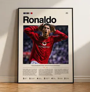 [Sale off up to 65%][Free Ship][No Frame] Cristiano Ronaldo Poster, Ronaldo Manchester United Wall Art, Framed Ronaldo Print, Manchester United Ronaldo Decor, Ronaldo Fan Gift Idea