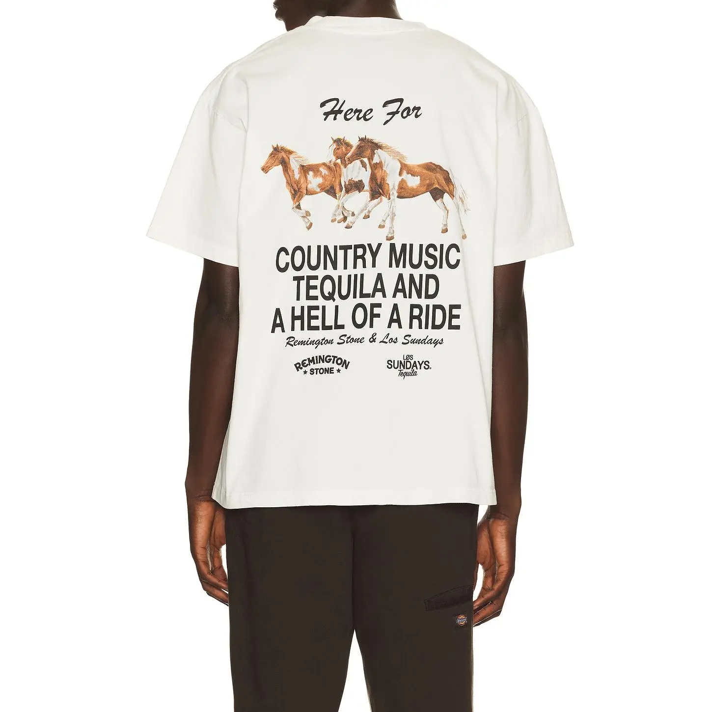 Los Sundays The Hell Of A Ride Tee in Blanc White
