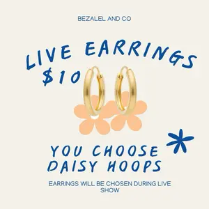 Bezalel and Co Live Earrings $10 - Choose Two Color Charms of Our Best Selling Daisy Hoops - Perfect Versatile Earring