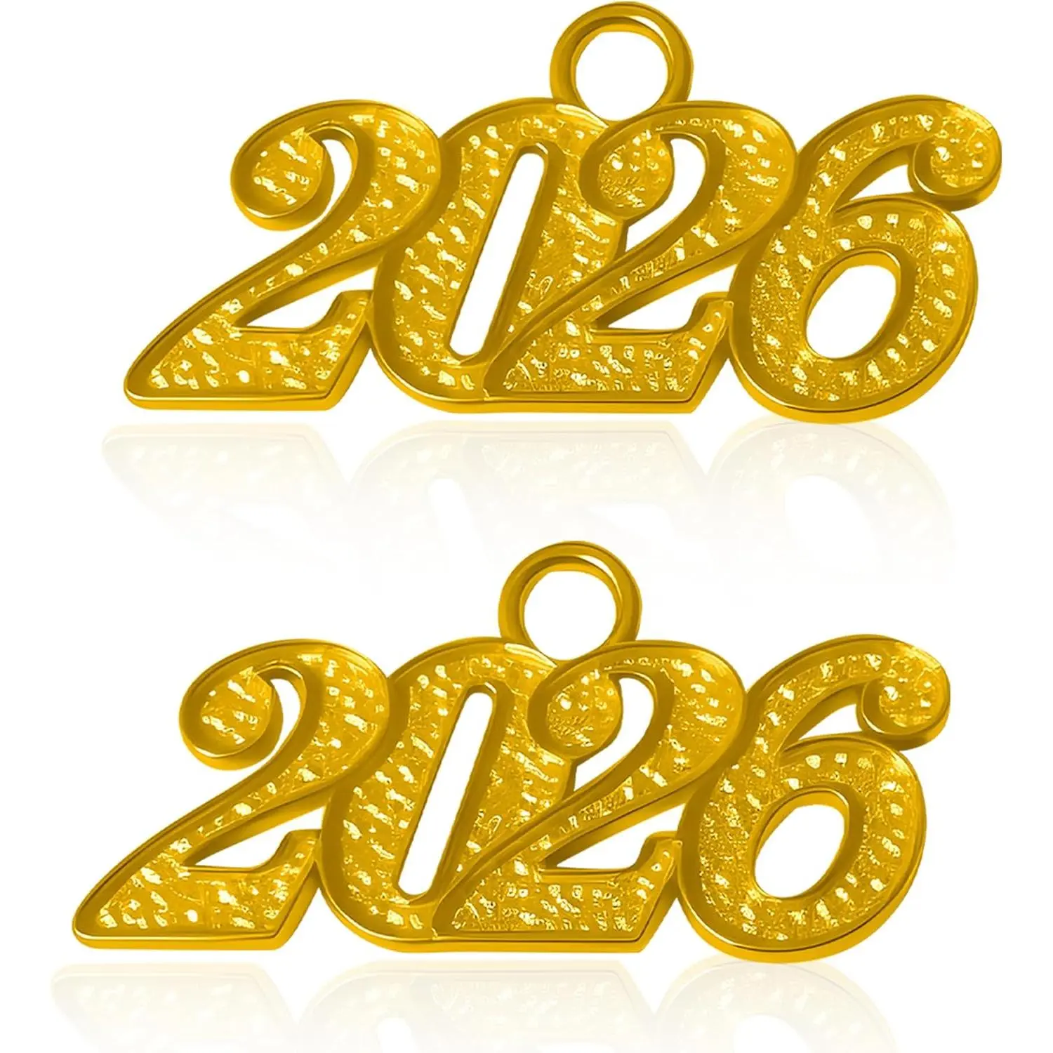 2 Pcs 2026 Tassel Graduation, Gold Graduation Tassel 2026, 3D Style 2026 Tassel Charms for Cap, Delicate Tassels for Grad Cap 2026, Grad Decorations for Friend Calssmate