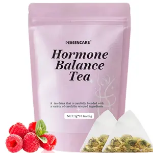 Women’s Hormone Balance Herbal Tea with Organic Spearmint & Red Raspberry Leaf – Caffeine Free Botanical Tea Bags for Cycle Comfort & Daily Wellness Support