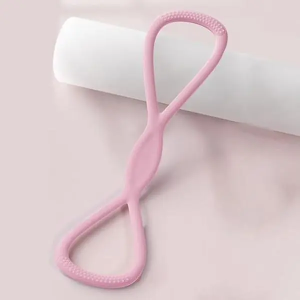 Figure 8 Resistance Bands for Women & Men – 15LB Silicone Pull Rope for Shoulder, Back & Arm Workout – Non-Slip Handles, Home Gym, Yoga & Physical Therapy – Toning, Posture Correction