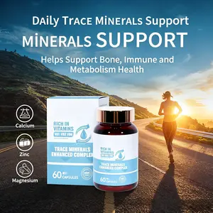 Trace Minerals Enhanced Complex with Vitamin B1 B2 B6, Support Bone Wellness, Metabolic Balance & Immune Defense, Daily Mineral Capsules for Active Adults & Seniors, 60 Capsules 2-Month Supply