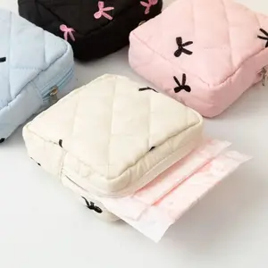 Blush Bow Feminine Essentials Pouch