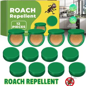 Indoor Cockroach Bait Gel & Traps for Infestation,Permanent Roach Killer – Home Outdoor Roach Repellent – 12 Count
