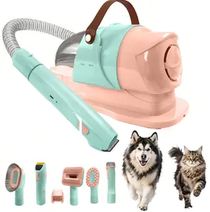 Pet Grooming Vacuum ,Dog &Cat Grooming Vacuum with 2.5L Dust Cup Dog Deshedding Brush 5 Tools for Shedding Pet Hair Lightweight Design 13KPa Suction Force Portable Cleaning Set