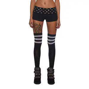 Aura Vibes Studded Mini Shorts